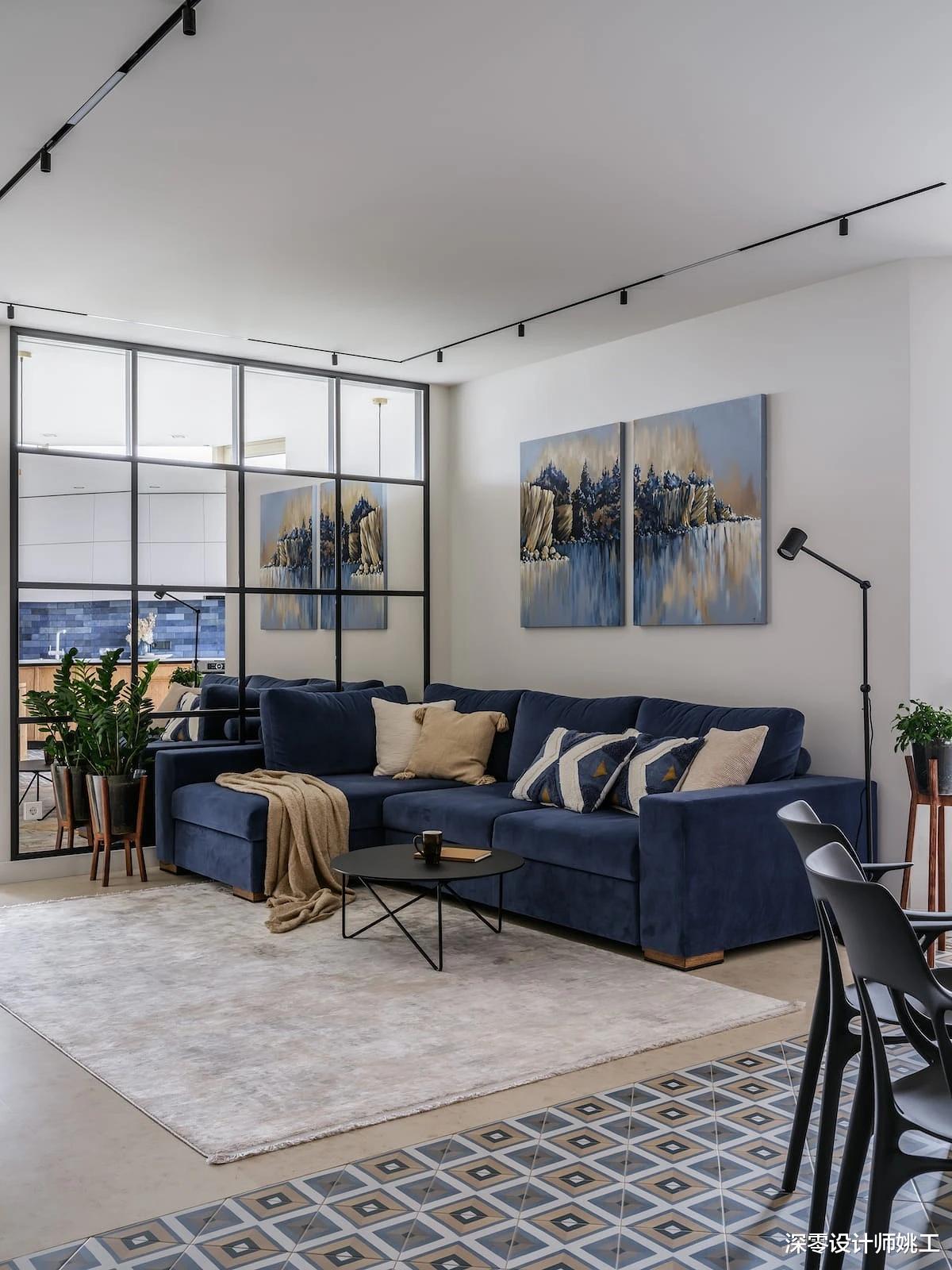 92㎡清爽的三居室,阳台改成休闲室,大全景窗户看着格外地明亮