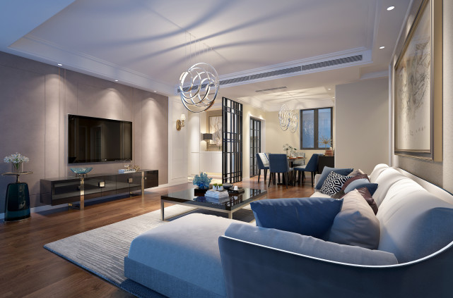 137㎡现代简约设计,客厅丰富而生动的场景,为客厅注入活力