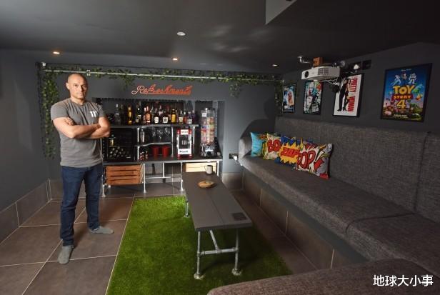 买二手房屋发现“神秘地窖”！他花一年改造成超爽娱乐间