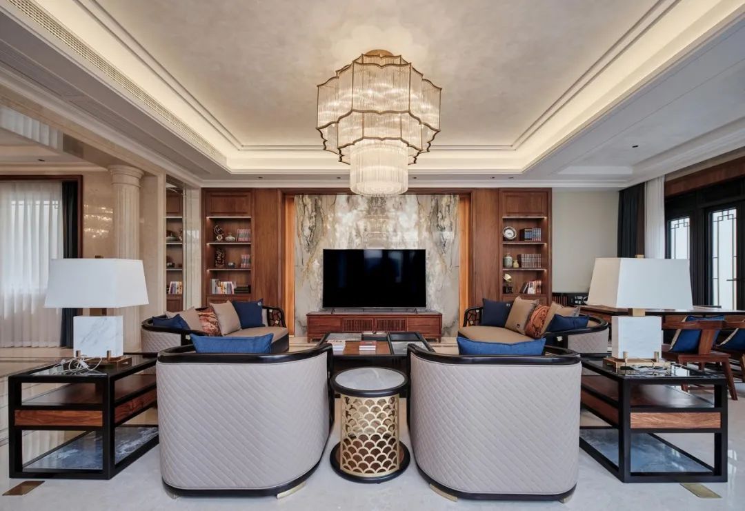 400㎡新中式丨典雅气质,打造舒适的家居生活空间!