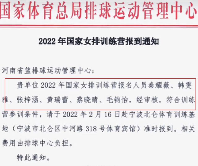 蔡晓晴|河南女排度过寒冬！朱婷6位师妹入选训练营，蔡晓晴毛钧怡争名额