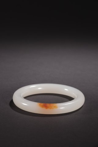 和田玉籽料|旧藏-和田玉籽料圆条手镯