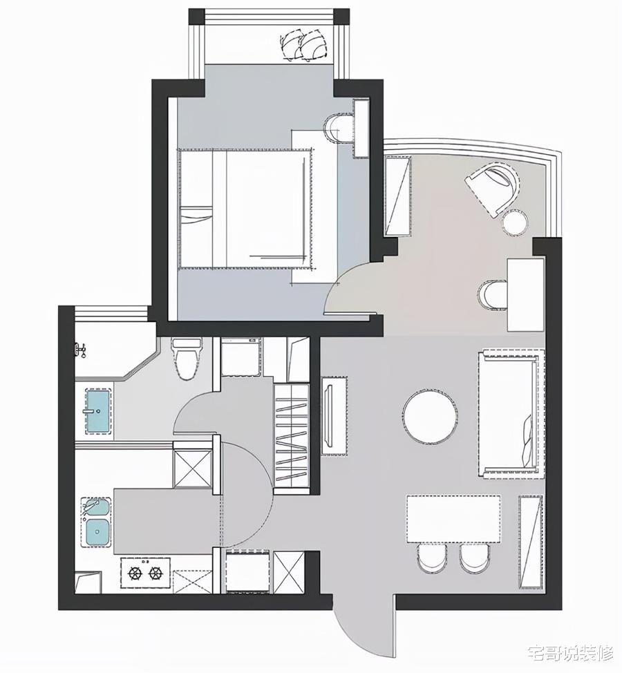 52岁阿姨买下61㎡一楼住宅独居,装修那叫一个高级大气,让人羡慕