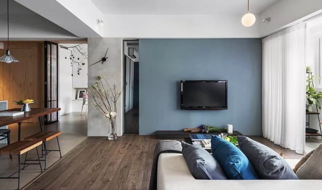 93㎡现代简约,阳台的清新,透过玻璃充满了全屋!