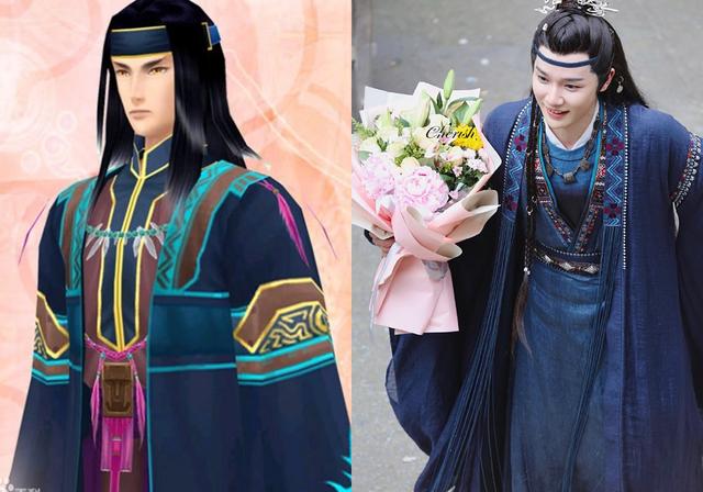 鞠婧祎|《仙剑四》鞠婧祎绿衣造型,白衣茅子俊好帅,来看玄霄的红发!