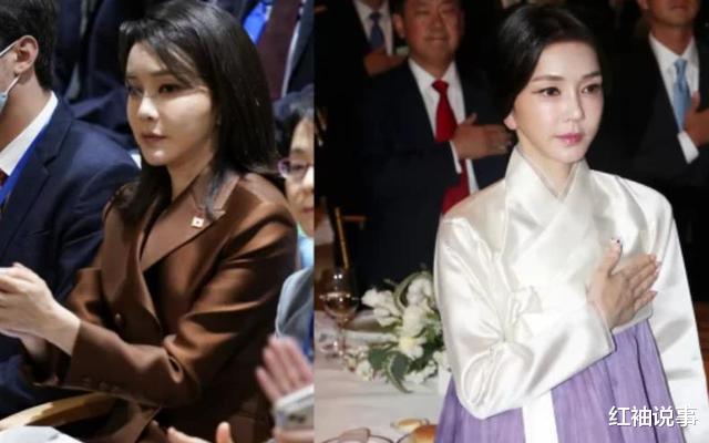 韩国|韩国第一夫人脸垮了,脸蛋成功抢镜了,根本扛不住外媒高清镜头