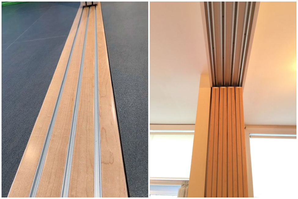 玻璃联动推拉门,好看是好看,可私密性不够,不如换成木质联动门