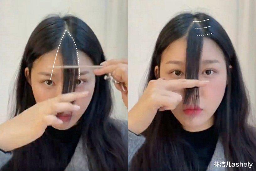 刘海 关晓彤Lisa自己剪刘海失败了，get这个技巧，手残也能剪出完美刘海