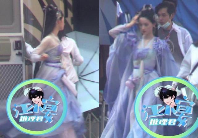 郭晓婷|狐妖小红娘:郭晓婷雅雅路透,紫色长裙半露腿,怎么没看到酒壶?