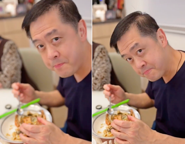 陈凯琳|港姐陈凯琳豪宅内下厨!端一大盆螃蟹十分满足,外套半挎身材骨感