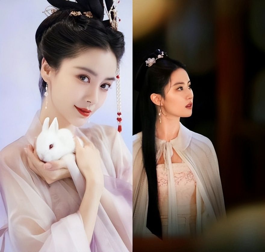 Angelababy|杨颖中秋发嫦娥造型照,戴刘亦菲梦华录同款耳环,被嘲讽蹭在热度