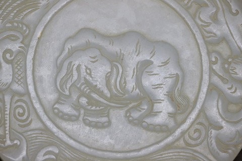 |和田玉籽料“太平有象”龙凤珮