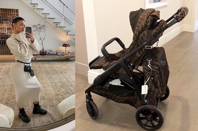 婴儿车|凯莉詹娜又砸3万带防晒功能婴儿车宠娃，2岁女儿问，是铂金包吗？