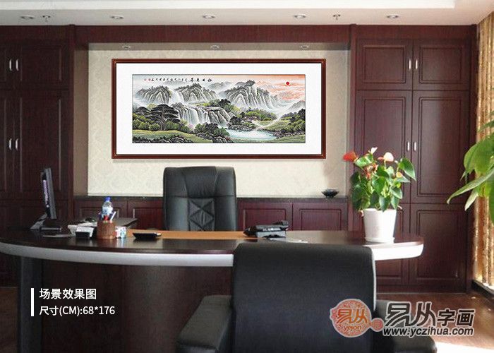 山水画|老板办公室挂什么好?要挂就挂名人山水 张利作品