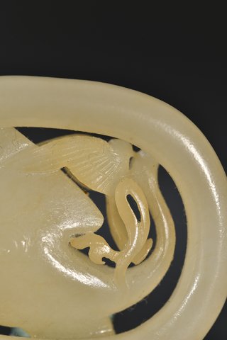 |清代 和田玉 一路莲科 带板