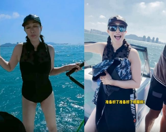 钟丽缇|钟丽缇海上冲浪获异性指导，51岁穿透视蕾丝泳衣，火辣身材被赞爆