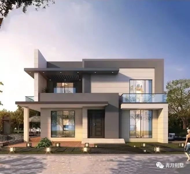 14.6×14.5米二层现代小别墅,线条流畅,高级灰彰显生活品味