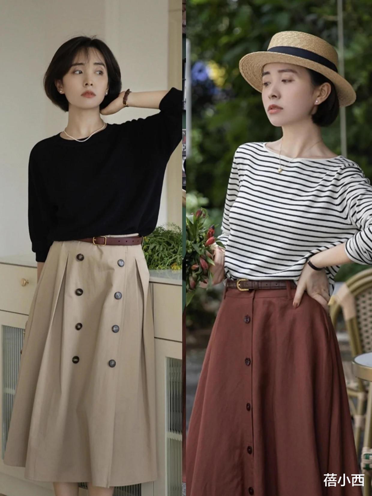 比换季更烦恼的是穿衣搭配，放弃牛仔裤吧，这些半身裙更显气质