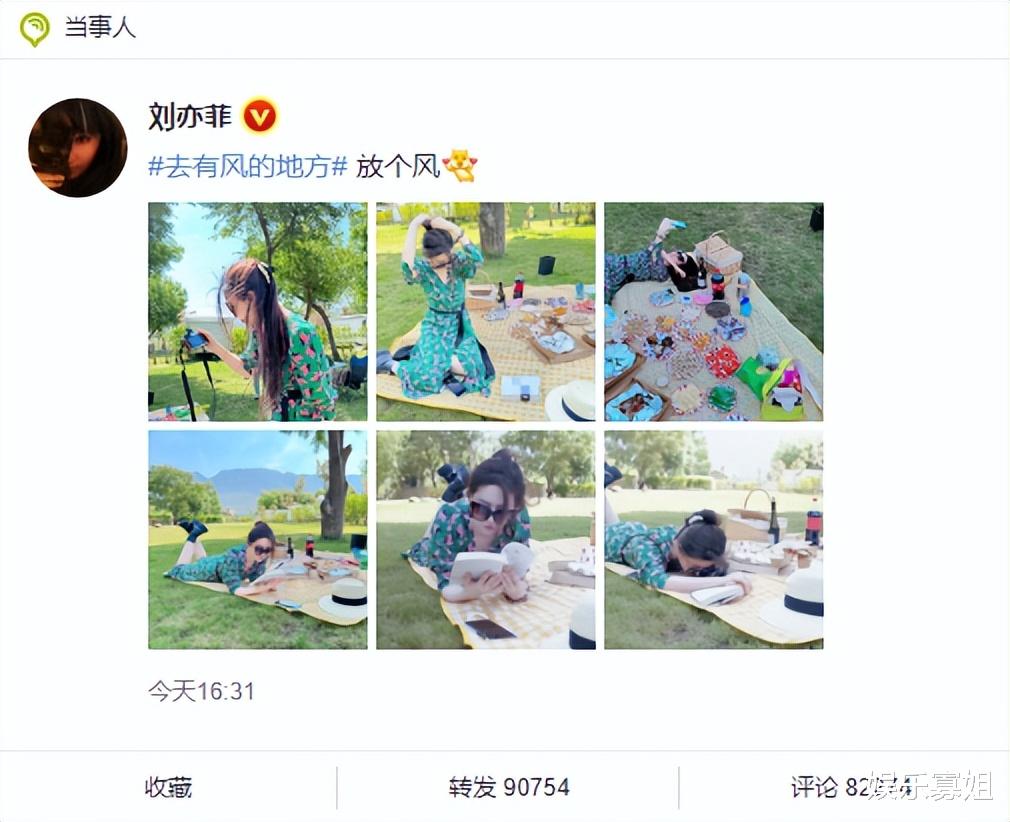 ad钙奶|刘亦菲的野餐美食里有AD钙奶,网友:四舍五入我也是神仙姐姐