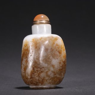 鼻烟壶|旧藏·和田玉籽料原石鼻烟壶