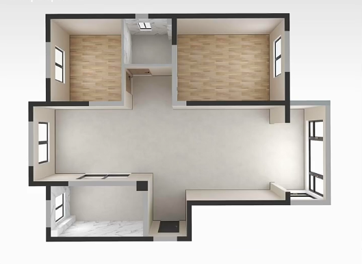 经典四大块户型两居改三居。难吗？