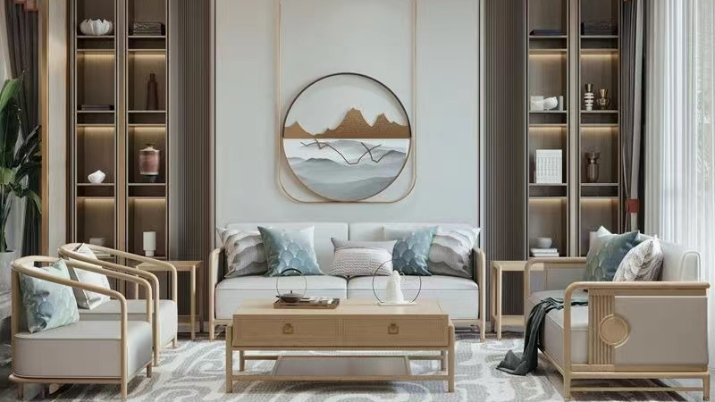 新中式实木家具，彰显出别致的东方韵味