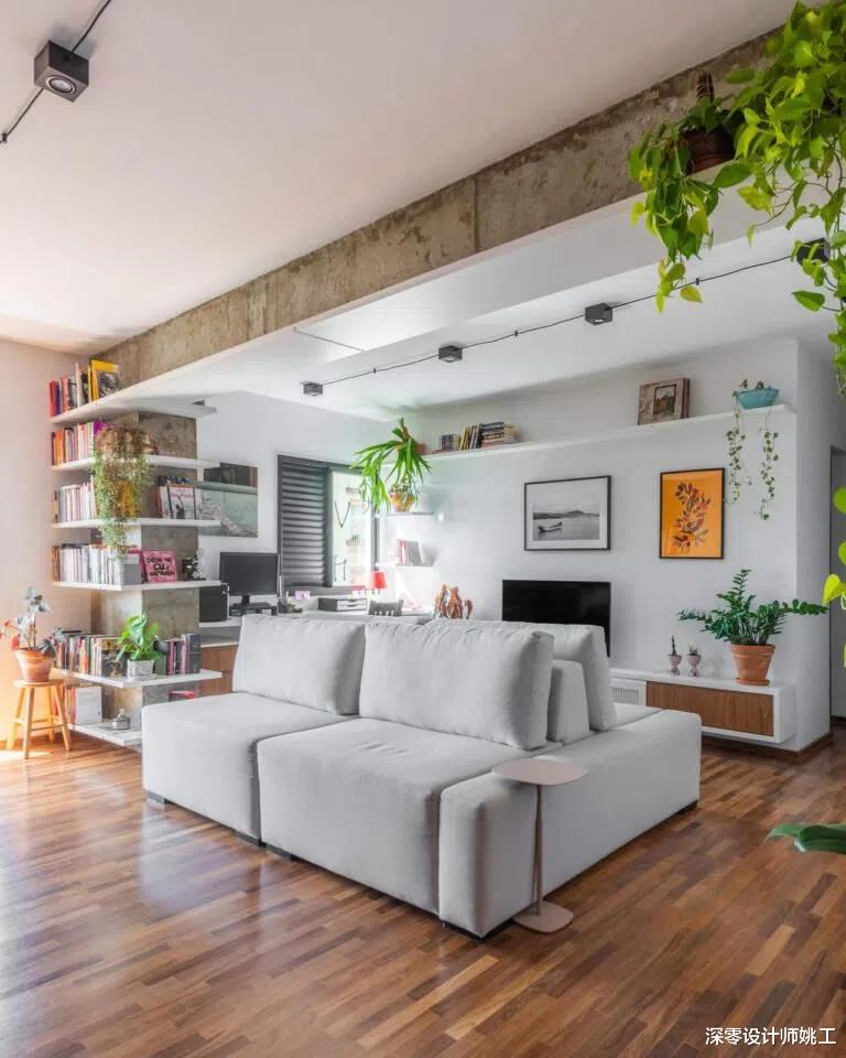 小户型住着也能很宽敞,66㎡简约白遇上原木,复古感可不就来了