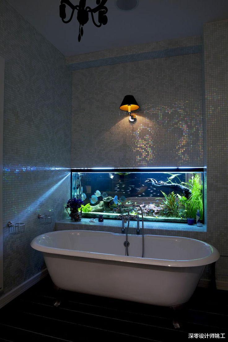 如今一个比一个会装修,喜欢养鱼或海洋的,家里6处试用水族箱端景