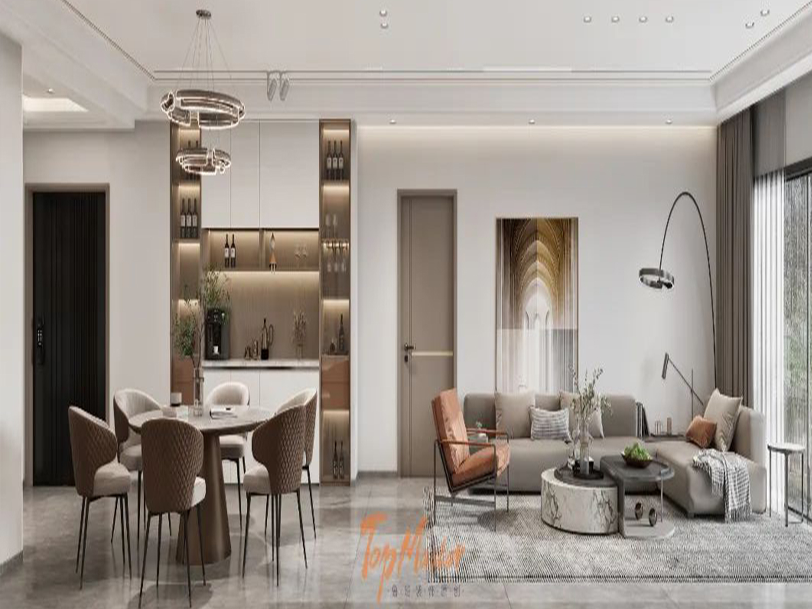 【鲁班装饰】纳东花园 190㎡现代风格,舒适自由