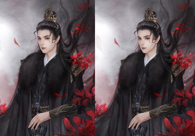 罗云熙|《长月烬明》画师笔下的澹台烬,黑衣又攻又美,水墨像凡尘谪仙!