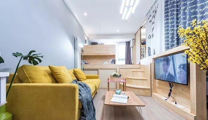 32㎡的直门独公寓，层高2米7也装LOFT隔层，堪称小户型设计典范！