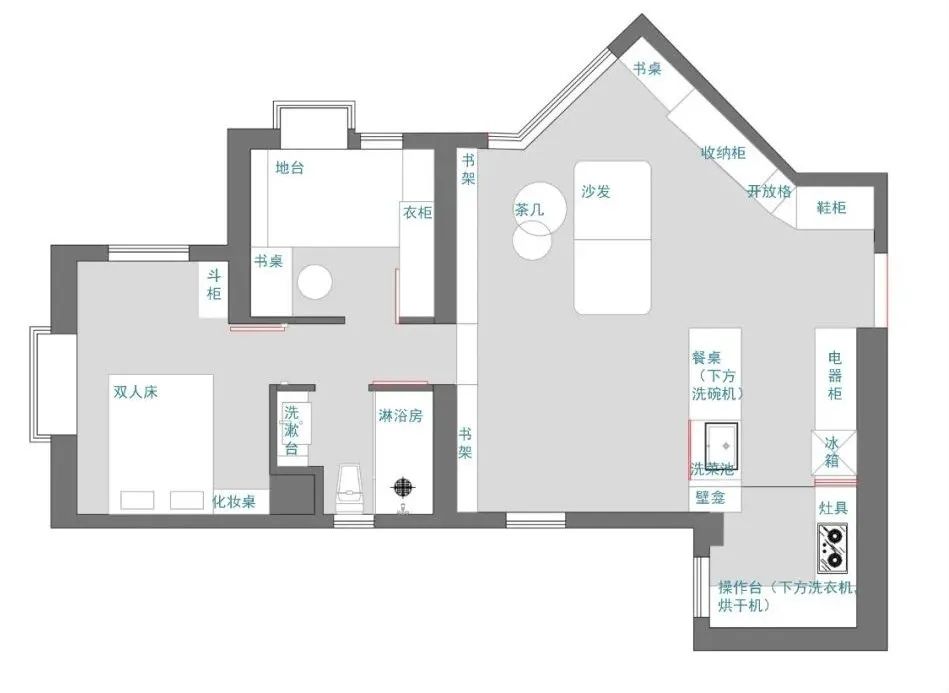 65㎡简约风小户型,大气又宽敞,奇葩户型都能装成这样,我酸了!