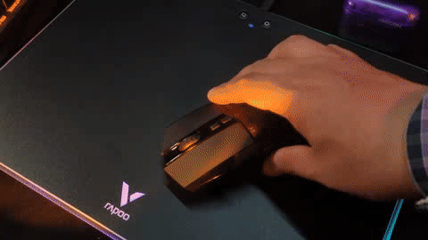 雷柏|超酷的无线电脑桌面雷柏V10RGB套装,实现无线鼠标无限电量