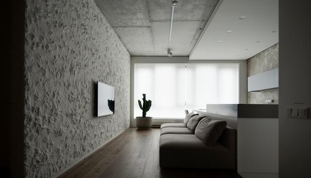 断舍离后工业风不等于穷装,舍弃墙漆、吊顶,120保留了高级感