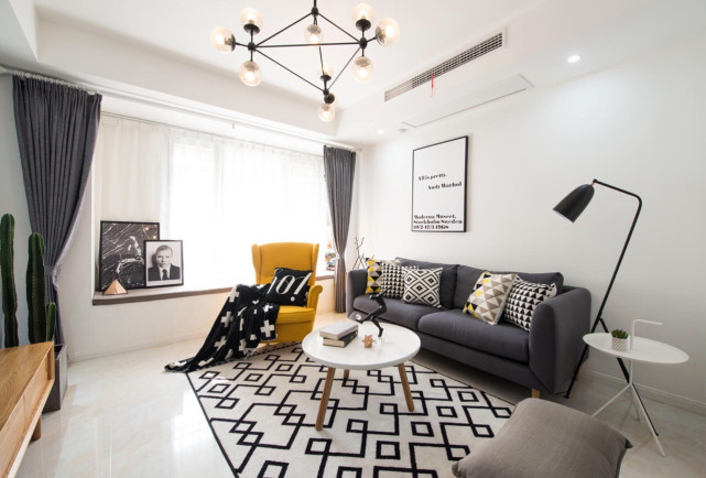 101平简约风二居室,收藏品摆设柜,造型别具一格