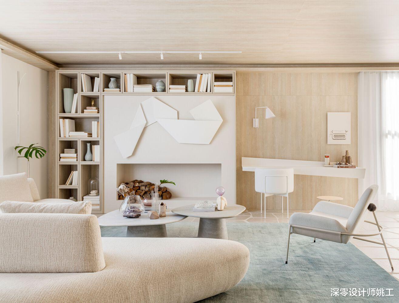 小户型78㎡自住，全屋米色奠定基调，粉绿点缀，简约和复古的碰撞