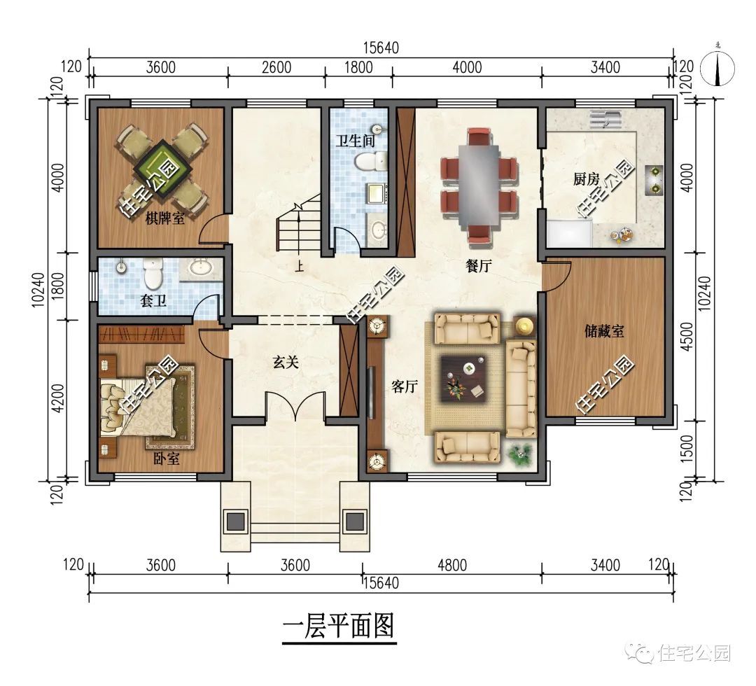 15×11米二层新中式别墅,将简约实用进行到底