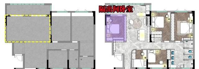 舍弃客厅赚到了,多出卧室、吧台、书房、钢琴室、餐厅5大功能区