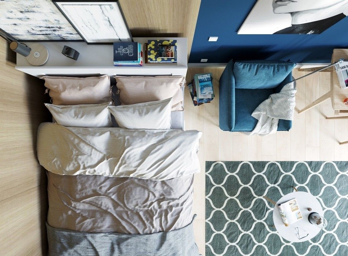 35㎡小家,仅凭一个横厅设计,放入了全屋的功能区,设计实用极了