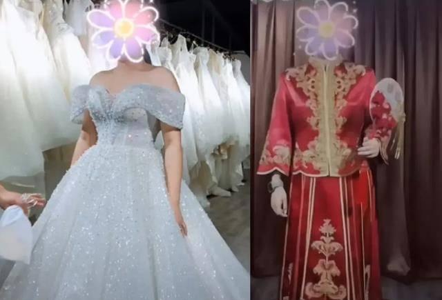 陈萌|网传陈萌五星酒店办婚礼，4件婚纱换着穿，网友：陈亚男没这待遇