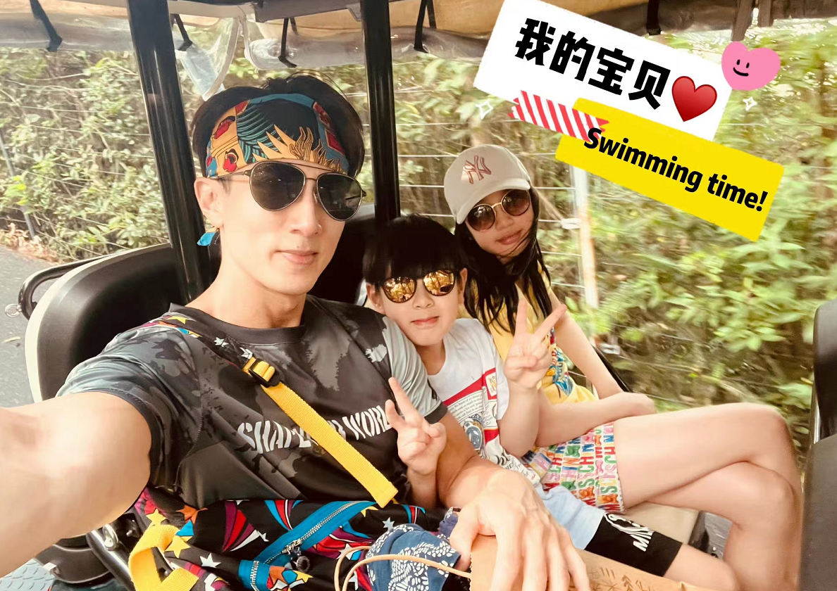 吴尊 吴尊全家出游！娇妻穿短裙皮肤白嫩好少女，女儿继承爸爸长腿超美