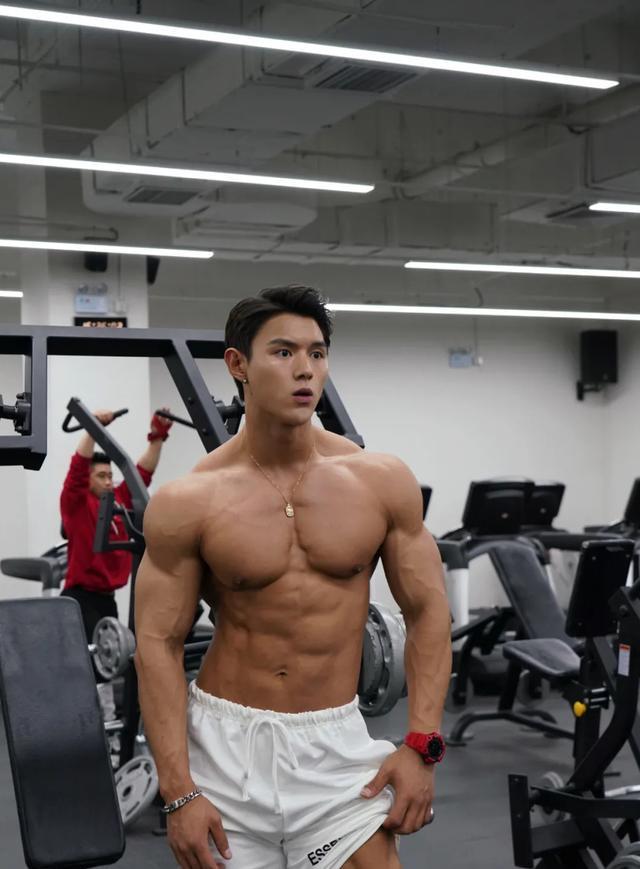 鹿晗|他拥有一身健硕的肌肉，却因撞脸鹿晗走红，被网友嘲讽：胸部雌化