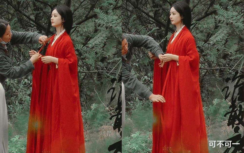 赵丽颖|《与凤行》赵丽颖红衣新造型,温婉的魏晋风,林更新真的瘦了很多