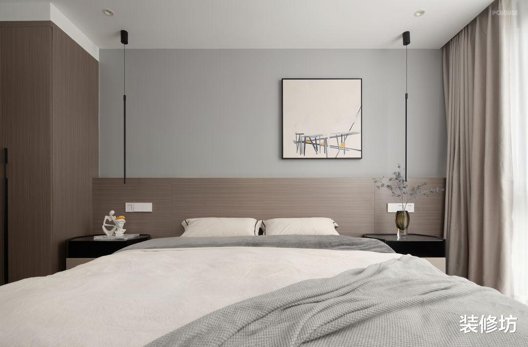 110平现代三居室,焦糖棕系超好看,实用又温馨