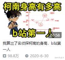 柯南|他被誉为二次元数学家！靠计算柯南身高和动漫女神身材，吸粉百万