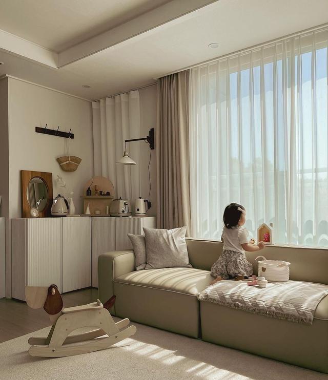 理想之家无非如此,130装成奶油风,带着娃一起住,太治愈了!