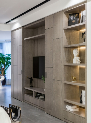 还在做老土的电视背景墙?现在电视都流行这样放,柜子电视美翻了