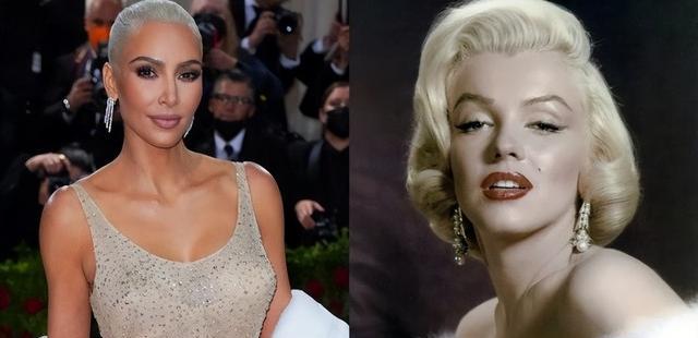 金·卡戴珊|3周减肥14斤，金卡戴珊把自己塞进梦露60年前的钻石裙，暴殄天物