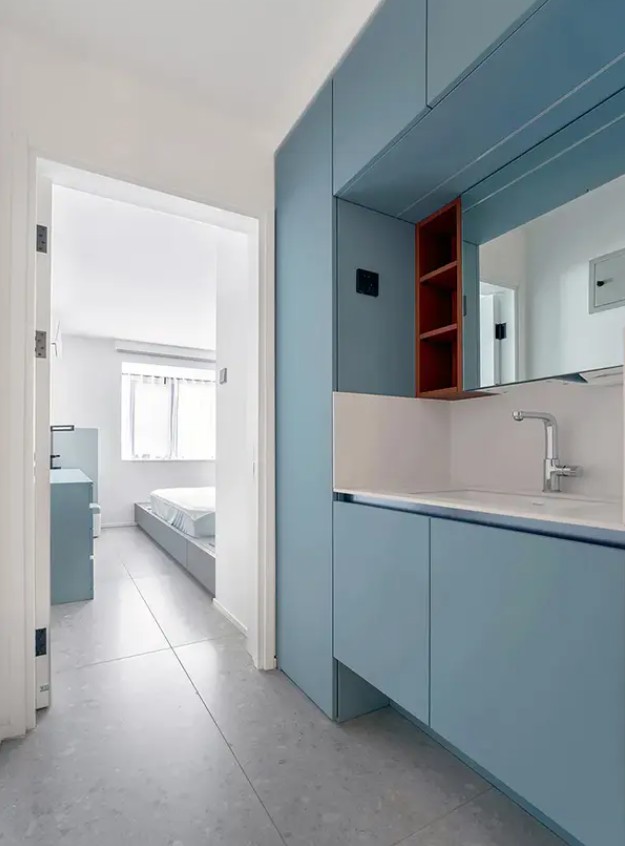 旧房改造的小家天空蓝搭配太温馨了