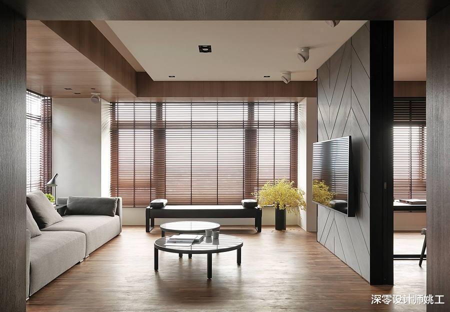 退休夫妇晒出自己的晚年公寓，148㎡4室改3室，胡桃木贯穿全屋